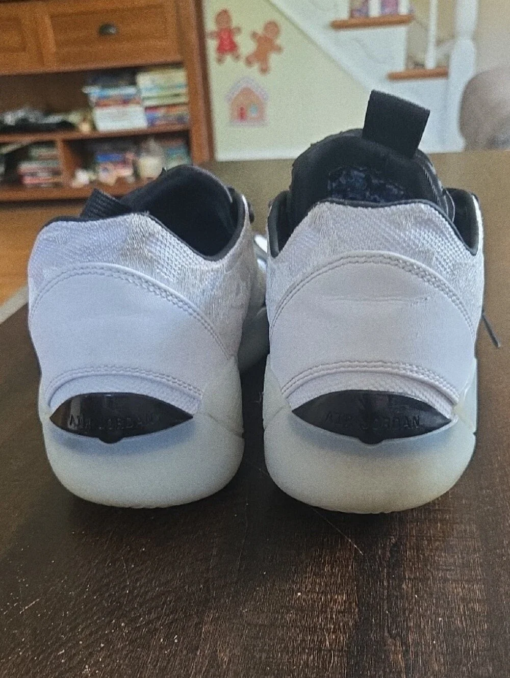 Jordan Mid/Low Black and Grey Athletic Sneakers with Blue Jumpman